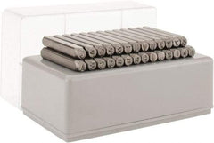 C.H. Hanson - 27 Piece, 3/16" Character Steel Stamp Set - Letters, Standard - USA Tool & Supply