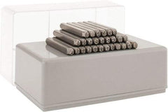 C.H. Hanson - 27 Piece, 3/32" Character Steel Stamp Set - Letters, Heavy Duty - USA Tool & Supply