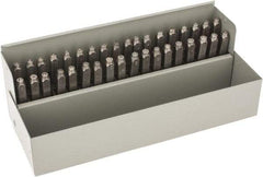 C.H. Hanson - 36 Piece, 3/32" Character Steel Stamp Set - Letters & Figures, Heavy Duty - USA Tool & Supply