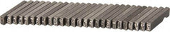 C.H. Hanson - 26 Piece, 1/8 Inch Character, Steel Type Set - 8 Character Capacity, A-Z Content - USA Tool & Supply