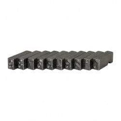 C.H. Hanson - 10 Piece, 1/4 Inch Character, Steel Type Set - 8 Character Capacity, 0-9 Content - USA Tool & Supply