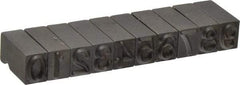 C.H. Hanson - 10 Piece, 3/8 Inch Character, Steel Type Set - No Character Capacity, 0-9 Content - USA Tool & Supply