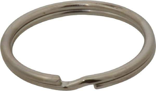 C.H. Hanson - 1" ID, 28mm OD, 3mm Thick, Split Ring - Carbon Spring Steel, Nickel Plated Finish - USA Tool & Supply