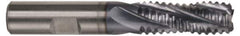 Hertel - 2" Diam, Coarse Pitch, 4" LOC, 8 Flute Cobalt Roughing Square End Mill - TiAlN Finish, 7-3/4" OAL, 2" Shank Diam, Single End, 30° Helix - USA Tool & Supply