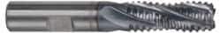 Niagara Cutter - 7/8" Diam, Coarse Pitch, 3-1/2" LOC, 5 Flute Cobalt Roughing Square End Mill - TiCN Finish, 5-3/4" OAL, 3/4" Shank Diam, Single End, Centercutting, 30° Helix - USA Tool & Supply