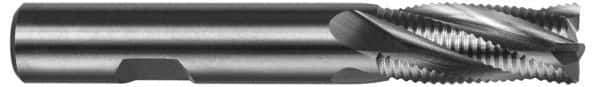 Hertel - 3/4" Diam, Fine Pitch, 4" LOC, 4 Flute Cobalt Roughing Square End Mill - Uncoated, 6-1/4" OAL, 3/4" Shank Diam, Single End, 30° Helix - USA Tool & Supply