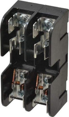 Ferraz Shawmut - 2 Pole, 10 to 14 AWG, 600 VAC/VDC, 30 Amp, DIN Rail Mount, Screw Mount Fuse Block - 13/32 Inch Diameter x 1-1/2 Inch Fuse Length, 3.04 Inch Long x 1.6 Inch Wide x 1.31 Inch High Block - USA Tool & Supply