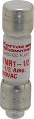 Ferraz Shawmut - 600 VAC/VDC, 1.5 Amp, Fast-Acting General Purpose Fuse - Clip Mount, 1-1/2" OAL, 100 at DC, 200 at AC kA Rating, 13/32" Diam - USA Tool & Supply