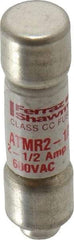 Ferraz Shawmut - 600 VAC/VDC, 2.5 Amp, Fast-Acting General Purpose Fuse - Clip Mount, 1-1/2" OAL, 100 at DC, 200 at AC kA Rating, 13/32" Diam - USA Tool & Supply