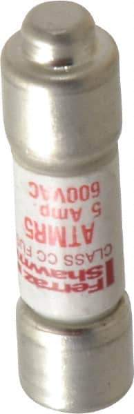 Ferraz Shawmut - 600 VAC/VDC, 5 Amp, Fast-Acting General Purpose Fuse - Clip Mount, 1-1/2" OAL, 100 at DC, 200 at AC kA Rating, 13/32" Diam - USA Tool & Supply