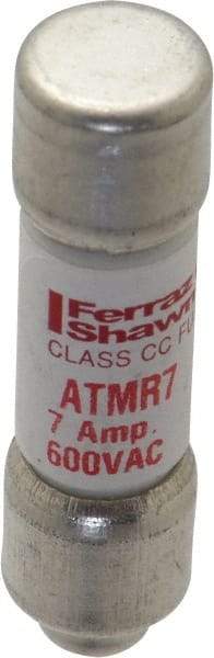 Ferraz Shawmut - 600 VAC/VDC, 7 Amp, Fast-Acting General Purpose Fuse - Clip Mount, 1-1/2" OAL, 100 at DC, 200 at AC kA Rating, 13/32" Diam - USA Tool & Supply