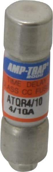 Ferraz Shawmut - 300 VDC, 600 VAC, 0.4 Amp, Time Delay General Purpose Fuse - Clip Mount, 1-1/2" OAL, 100 at DC, 200 at AC kA Rating, 13/32" Diam - USA Tool & Supply
