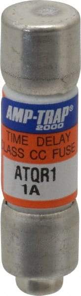 Ferraz Shawmut - 300 VDC, 600 VAC, 1 Amp, Time Delay General Purpose Fuse - Clip Mount, 1-1/2" OAL, 100 at DC, 200 at AC kA Rating, 13/32" Diam - USA Tool & Supply