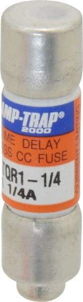 Ferraz Shawmut - 300 VDC, 600 VAC, 1.25 Amp, Time Delay General Purpose Fuse - Clip Mount, 1-1/2" OAL, 100 at DC, 200 at AC kA Rating, 13/32" Diam - USA Tool & Supply