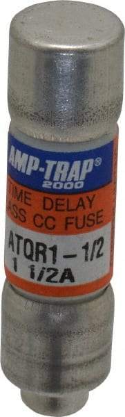 Ferraz Shawmut - 300 VDC, 600 VAC, 1.5 Amp, Time Delay General Purpose Fuse - Clip Mount, 1-1/2" OAL, 100 at DC, 200 at AC kA Rating, 13/32" Diam - USA Tool & Supply