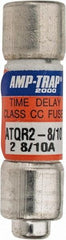 Ferraz Shawmut - 300 VDC, 600 VAC, 2.8 Amp, Time Delay General Purpose Fuse - Clip Mount, 1-1/2" OAL, 100 at DC, 200 at AC kA Rating, 13/32" Diam - USA Tool & Supply