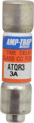 Ferraz Shawmut - 300 VDC, 600 VAC, 3 Amp, Time Delay General Purpose Fuse - Clip Mount, 1-1/2" OAL, 100 at DC, 200 at AC kA Rating, 13/32" Diam - USA Tool & Supply