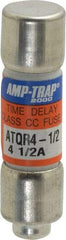 Ferraz Shawmut - 300 VDC, 600 VAC, 4.5 Amp, Time Delay General Purpose Fuse - Clip Mount, 1-1/2" OAL, 100 at DC, 200 at AC kA Rating, 13/32" Diam - USA Tool & Supply