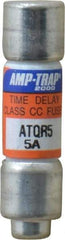 Ferraz Shawmut - 300 VDC, 600 VAC, 5 Amp, Time Delay General Purpose Fuse - Clip Mount, 1-1/2" OAL, 100 at DC, 200 at AC kA Rating, 13/32" Diam - USA Tool & Supply