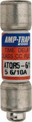 Ferraz Shawmut - 300 VDC, 600 VAC, 5.6 Amp, Time Delay General Purpose Fuse - Clip Mount, 1-1/2" OAL, 100 at DC, 200 at AC kA Rating, 13/32" Diam - USA Tool & Supply