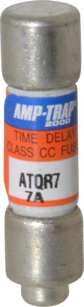 Ferraz Shawmut - 300 VDC, 600 VAC, 7 Amp, Time Delay General Purpose Fuse - Clip Mount, 1-1/2" OAL, 100 at DC, 200 at AC kA Rating, 13/32" Diam - USA Tool & Supply