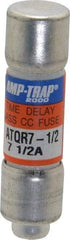 Ferraz Shawmut - 300 VDC, 600 VAC, 7.5 Amp, Time Delay General Purpose Fuse - Clip Mount, 1-1/2" OAL, 100 at DC, 200 at AC kA Rating, 13/32" Diam - USA Tool & Supply