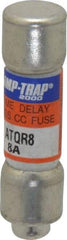 Ferraz Shawmut - 300 VDC, 600 VAC, 8 Amp, Time Delay General Purpose Fuse - Clip Mount, 1-1/2" OAL, 100 at DC, 200 at AC kA Rating, 13/32" Diam - USA Tool & Supply