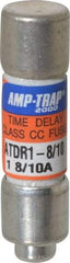 Ferraz Shawmut - 300 VDC, 600 VAC, 1.8 Amp, Time Delay General Purpose Fuse - Clip Mount, 1-1/2" OAL, 100 at DC, 200 at AC kA Rating, 13/32" Diam - USA Tool & Supply