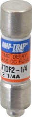 Ferraz Shawmut - 300 VDC, 600 VAC, 2.25 Amp, Time Delay General Purpose Fuse - Clip Mount, 1-1/2" OAL, 100 at DC, 200 at AC kA Rating, 13/32" Diam - USA Tool & Supply