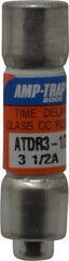 Ferraz Shawmut - 300 VDC, 600 VAC, 3.5 Amp, Time Delay General Purpose Fuse - Clip Mount, 1-1/2" OAL, 100 at DC, 200 at AC kA Rating, 13/32" Diam - USA Tool & Supply