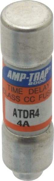 Ferraz Shawmut - 300 VDC, 600 VAC, 4 Amp, Time Delay General Purpose Fuse - Clip Mount, 1-1/2" OAL, 100 at DC, 200 at AC kA Rating, 13/32" Diam - USA Tool & Supply