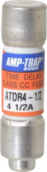Ferraz Shawmut - 300 VDC, 600 VAC, 4.5 Amp, Time Delay General Purpose Fuse - Clip Mount, 1-1/2" OAL, 100 at DC, 200 at AC kA Rating, 13/32" Diam - USA Tool & Supply