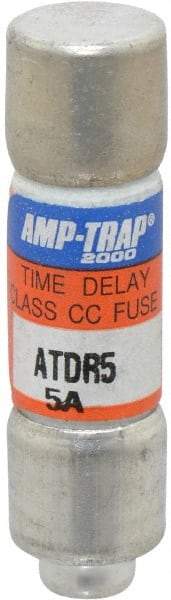 Ferraz Shawmut - 300 VDC, 600 VAC, 5 Amp, Time Delay General Purpose Fuse - Clip Mount, 1-1/2" OAL, 100 at DC, 200 at AC kA Rating, 13/32" Diam - USA Tool & Supply