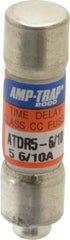 Ferraz Shawmut - 300 VDC, 600 VAC, 5.6 Amp, Time Delay General Purpose Fuse - Clip Mount, 1-1/2" OAL, 100 at DC, 200 at AC kA Rating, 13/32" Diam - USA Tool & Supply