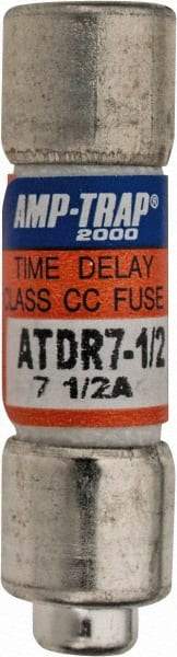 Ferraz Shawmut - 300 VDC, 600 VAC, 7.5 Amp, Time Delay General Purpose Fuse - Clip Mount, 1-1/2" OAL, 100 at DC, 200 at AC kA Rating, 13/32" Diam - USA Tool & Supply
