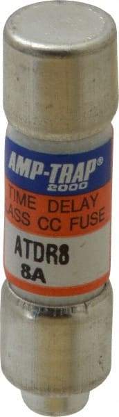 Ferraz Shawmut - 300 VDC, 600 VAC, 8 Amp, Time Delay General Purpose Fuse - Clip Mount, 1-1/2" OAL, 100 at DC, 200 at AC kA Rating, 13/32" Diam - USA Tool & Supply