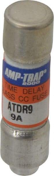 Ferraz Shawmut - 300 VDC, 600 VAC, 9 Amp, Time Delay General Purpose Fuse - Clip Mount, 1-1/2" OAL, 100 at DC, 200 at AC kA Rating, 13/32" Diam - USA Tool & Supply