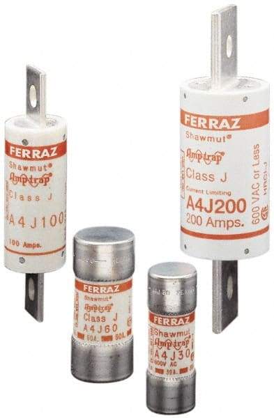 Ferraz Shawmut - 300 VDC, 600 VAC, 225 Amp, Fast-Acting General Purpose Fuse - Clip Mount, 7-1/8" OAL, 100 at DC, 200 at AC kA Rating, 2-1/8" Diam - USA Tool & Supply