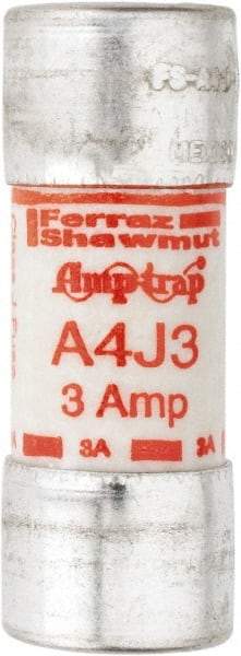 Ferraz Shawmut - 300 VDC, 600 VAC, 3 Amp, Fast-Acting General Purpose Fuse - Clip Mount, 2-1/4" OAL, 100 at DC, 200 at AC kA Rating, 13/16" Diam - USA Tool & Supply