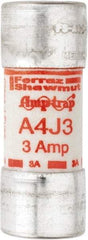 Ferraz Shawmut - 300 VDC, 600 VAC, 3 Amp, Fast-Acting General Purpose Fuse - Clip Mount, 2-1/4" OAL, 100 at DC, 200 at AC kA Rating, 13/16" Diam - USA Tool & Supply