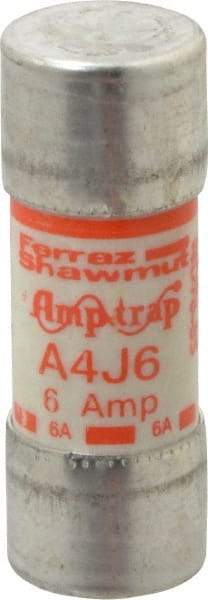 Ferraz Shawmut - 300 VDC, 600 VAC, 6 Amp, Fast-Acting General Purpose Fuse - Clip Mount, 2-1/4" OAL, 100 at DC, 200 at AC kA Rating, 13/16" Diam - USA Tool & Supply
