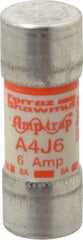 Ferraz Shawmut - 300 VDC, 600 VAC, 6 Amp, Fast-Acting General Purpose Fuse - Clip Mount, 2-1/4" OAL, 100 at DC, 200 at AC kA Rating, 13/16" Diam - USA Tool & Supply