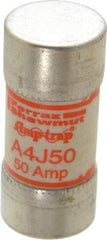 Ferraz Shawmut - 300 VDC, 600 VAC, 50 Amp, Fast-Acting General Purpose Fuse - Clip Mount, 2-3/8" OAL, 100 at DC, 200 at AC kA Rating, 1-1/16" Diam - USA Tool & Supply