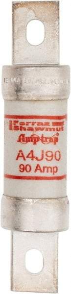 Ferraz Shawmut - 300 VDC, 600 VAC, 90 Amp, Fast-Acting General Purpose Fuse - Clip Mount, 4-5/8" OAL, 100 at DC, 200 at AC kA Rating, 1-1/8" Diam - USA Tool & Supply