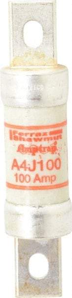 Ferraz Shawmut - 300 VDC, 600 VAC, 100 Amp, Fast-Acting General Purpose Fuse - Clip Mount, 4-5/8" OAL, 100 at DC, 200 at AC kA Rating, 1-1/8" Diam - USA Tool & Supply