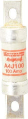 Ferraz Shawmut - 300 VDC, 600 VAC, 100 Amp, Fast-Acting General Purpose Fuse - Clip Mount, 4-5/8" OAL, 100 at DC, 200 at AC kA Rating, 1-1/8" Diam - USA Tool & Supply