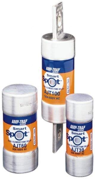 Ferraz Shawmut - 500 VDC, 600 VAC, 2.8 Amp, Time Delay General Purpose Fuse - Clip Mount, 2-1/4" OAL, 100 at DC, 200 at AC, 300 (Self-Certified) kA Rating, 13/16" Diam - USA Tool & Supply