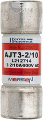 Ferraz Shawmut - 500 VDC, 600 VAC, 3.2 Amp, Time Delay General Purpose Fuse - Clip Mount, 2-1/4" OAL, 100 at DC, 200 at AC, 300 (Self-Certified) kA Rating, 13/16" Diam - USA Tool & Supply