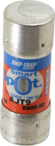Ferraz Shawmut - 500 VDC, 600 VAC, 9 Amp, Time Delay General Purpose Fuse - Clip Mount, 2-1/4" OAL, 100 at DC, 200 at AC, 300 (Self-Certified) kA Rating, 13/16" Diam - USA Tool & Supply