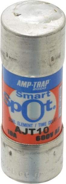 Ferraz Shawmut - 500 VDC, 600 VAC, 10 Amp, Time Delay General Purpose Fuse - Clip Mount, 2-1/4" OAL, 100 at DC, 200 at AC, 300 (Self-Certified) kA Rating, 13/16" Diam - USA Tool & Supply